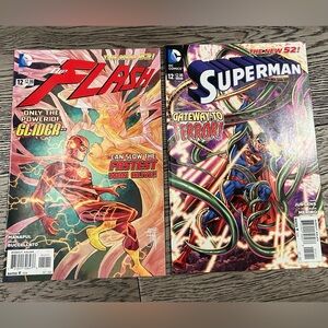 The Flash and Superman Comic Book Set